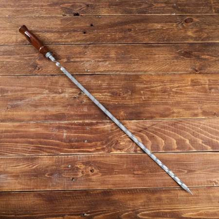 Shampoo with a wooden handle, working length - 50 cm, width - 10 mm, thickness - 2 mm with a pattern-1