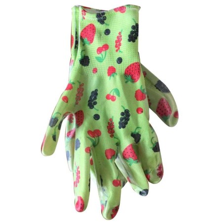 Garden gloves, polyester, with nitrilum coating, size 9, "berries", Garden show-1