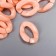 Decor for creativity Plastic "Ring for the chain" Pastel peach set 25 pcs 2.3x1.65 cm