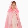 Carnival cloak, satin, pink color, length 85 cm