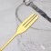 Spoon of barn stainless steel with a fork, length 32.5 cm, gold color