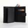 Male purse on the button, department for auto documents, black color