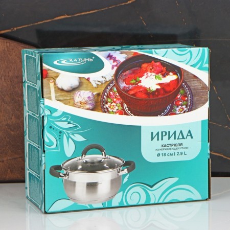 Irida pan, 2.9 l, d = 18 cm, capsule, glass cover, induction-3