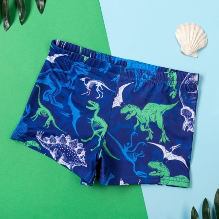 Bathing swimming trunks for the boy KAFTAN "Dinosaurs" Height 122-128 (34), Blue color