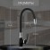 Kitchen mixer Zein Z2230, flexible silicone spout, cartridge ceramics 40 mm, black