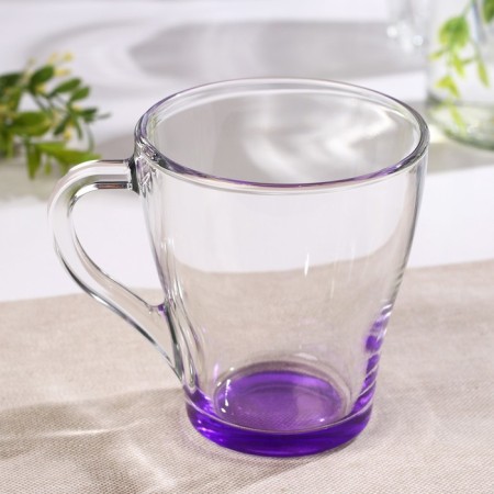 Glass mug "jam", 250 ml, purple color-1
