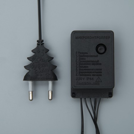 Garland “thread” 20 m, IP20, dark thread, 200 LED, glow warm white, 8 modes, 220 V-3