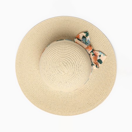 Hat for girls, beige color, size 52-1