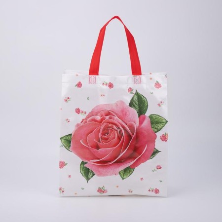 Household bag without fastening, pink color-1