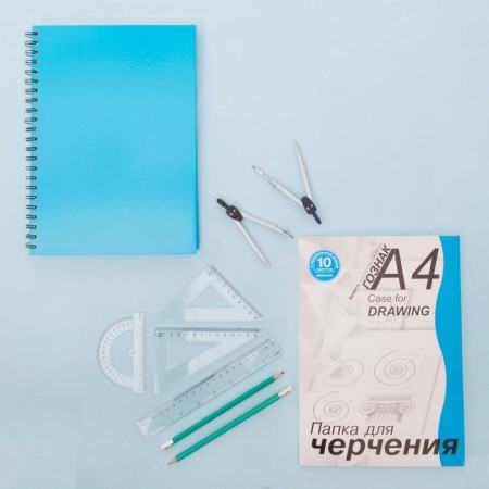 A4 drawing folder, 10 sheets with a horizontal frame, 180 g/m²-7