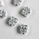 Bead for creativity Metal "Little Council" silver 1.1x0.9 cm