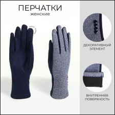 Gloves are female, dimensionless, without insulation, blue color