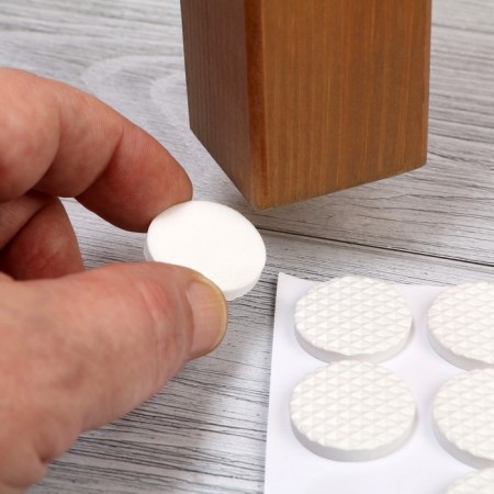 Furniture round tundra, d = 25 mm, 18 pcs., Polymer, white-8