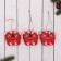 Christmas tree decoration "Friendly cubs" (set of 3 pcs) 6x5.5 cm, red