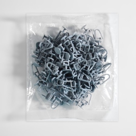 Hook for curtains, cloves with a lock, 2.8 × 1.2 × 1.2 cm, color gray color-2