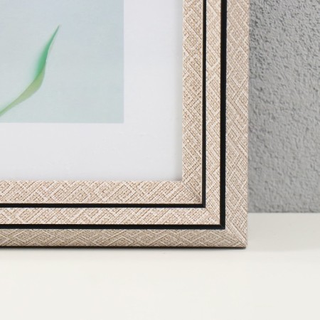 Photo frame plastic 30x40 cm "Staircase with rhombuses" beige 2x33x43 cm-1