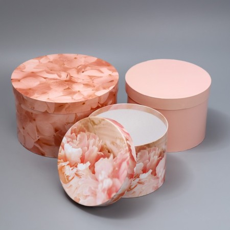 Set of hats 3 in 1, gift packaging, “beige”, 18 x 18 x 13–25 x 25 x 15 cm-3