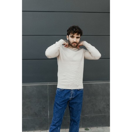 Jumper male ise, size 54, beige color-4