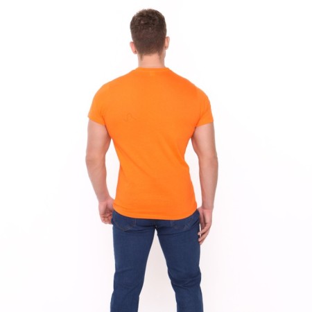 T -shirt male plain, orange color, size 56-2