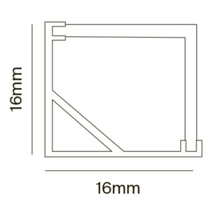 Aluminum profile LED Strip Alm009S-2M, 200x1.6x1.6 cm, silver color-4