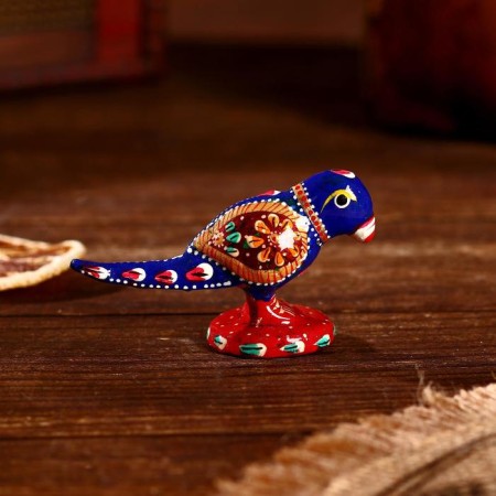 Souvenir "Blue Parrot" aluminum 6.5x2.5x4.5 cm-1