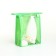 Lightning cosmetic bag, green color