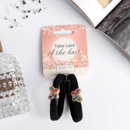 Hair gum "Color Fairy Tale" (set 2 pcs) butterfly, 4.5 cm