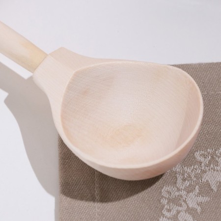 Spoon wooden, half -bastard, without painting-2