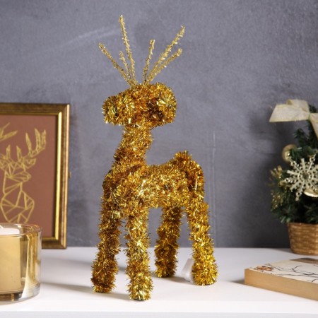 Figure from Mishura "Deer Golden" 34x16 cm, 20 LED, AG10x3 (in compl), T/white-1