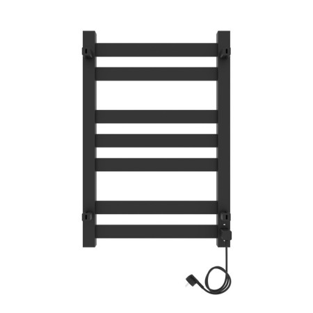 Two -heated towel rail Laris Hephaestus ChKCh, 500x800 mm, 7 crossbars, left, black-16