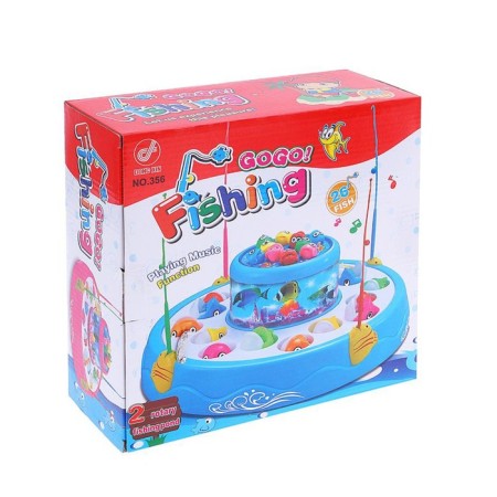 Fishing "Underwater World", two -tier, 26 fish, 4 fishing rods, light and sound effects, mix-3