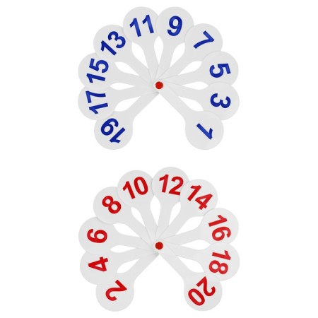 Cashier Fan Figures from 1 to 20, even (odd)