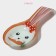 Glass stand under a spoon of a shade "Bunny and carrots", Orange color
