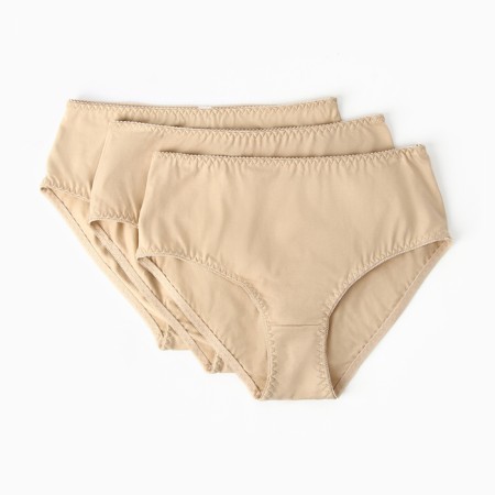 Set of women's panties slips (3pcs), fried almonds, size 56 (4xl)-2