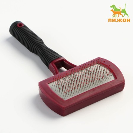 Puchoderma with a drop of 10 x 17 cm, rubberized handle, burgundy-black