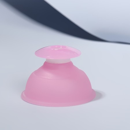 Vacuum can for massage, silicone, 6.5 × 4.3 cm, pink color-2