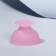 Vacuum can for massage, silicone, 6.5 × 4.3 cm, pink color
