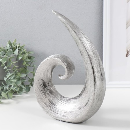 Souvenir Ceramics "Abstraction. Wave" silver 21.5x6.5x29 cm-2