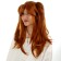 The carnival wig "anime" is red, with tails