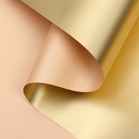 Flower film "Film with gold", brown color, 58 cm x 5 m