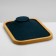 Bust on the stand "Style", rectangular base, 17 hooks, wood, 30 × 30 × 4 cm, blue color