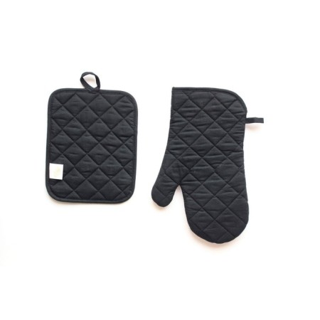 Kitchen CHEF: take, mittens, towel 38x63 cm, black color black-3