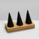 Rings stand 13 × 5 × 8, wood, cones, gray-beige color
