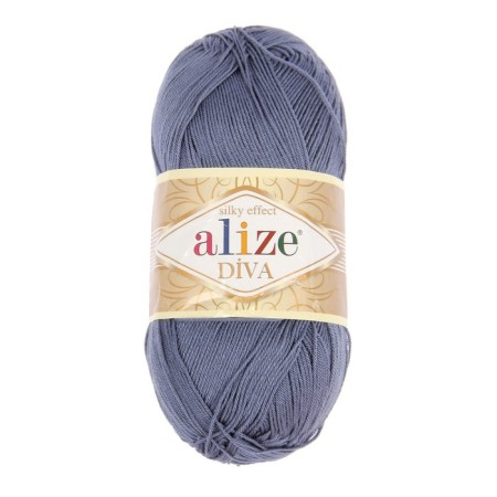 Yarn "Diva" 100% microfiber 350m/100g (353 jeans)-1
