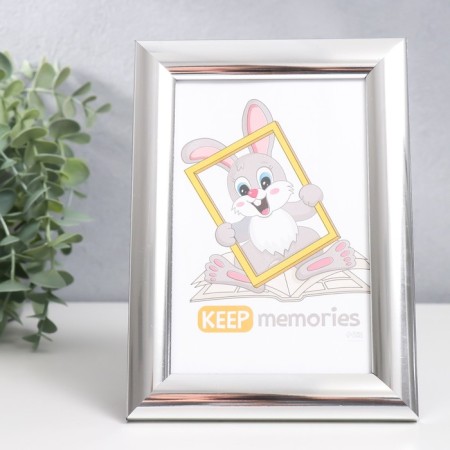 Photo frame plastic "Eide dayshail" 10x15 cm, silver