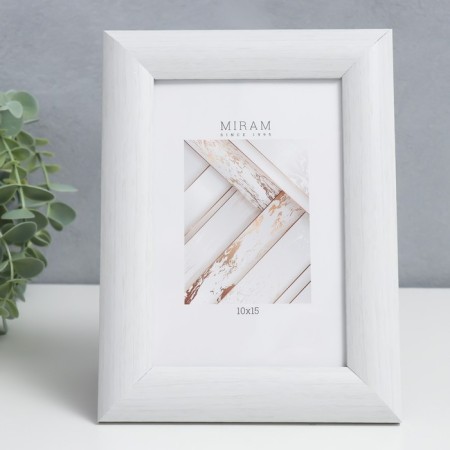 Photo frame Plastic "Mira" 10x15 cm 647261-4, white (plastic screen)