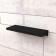 Metal shelf 400x150 mm for storing heavy cargo, wall, black