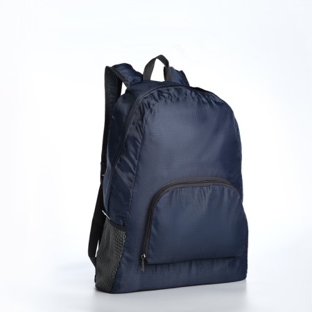 Folding backpack, lightning department, external pocket, 2 side nets, gray color-2
