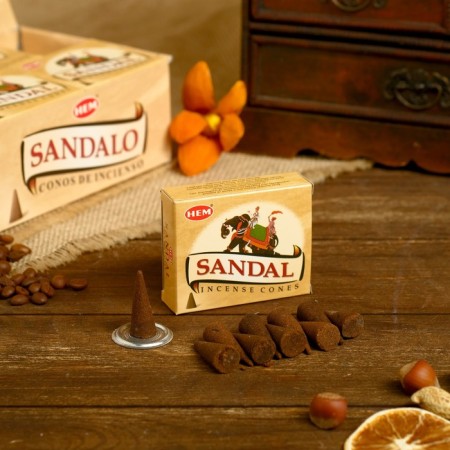 Incense "Hem" 10 cones Sandalo Cone