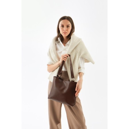 Bag Female Tout on Magnet, Brown color-3